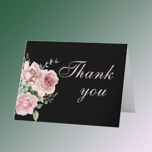 Carte De Remerciements Élégant Floral Chaque année Anniversaire