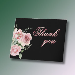 Carte De Remerciements Élégant Floral Chaque année Anniversaire