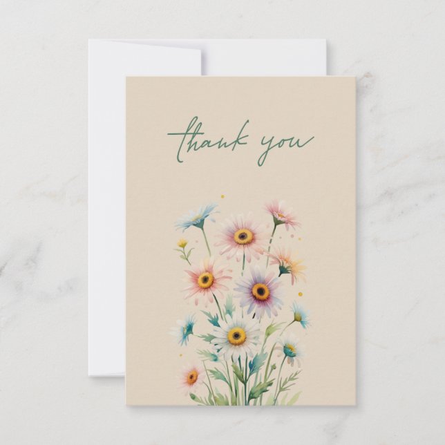 Carte De Remerciements Elegant Floral Thank You Card (Devant)