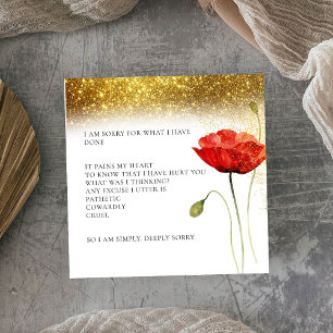 Carte De Remerciements Elegant Gold Parties scintillant Floral Je suis dé