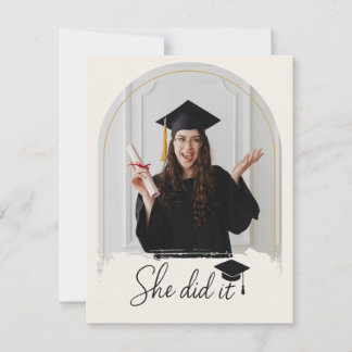 Carte De Remerciements Elegant Graduation | Modern Grad Thank You Card