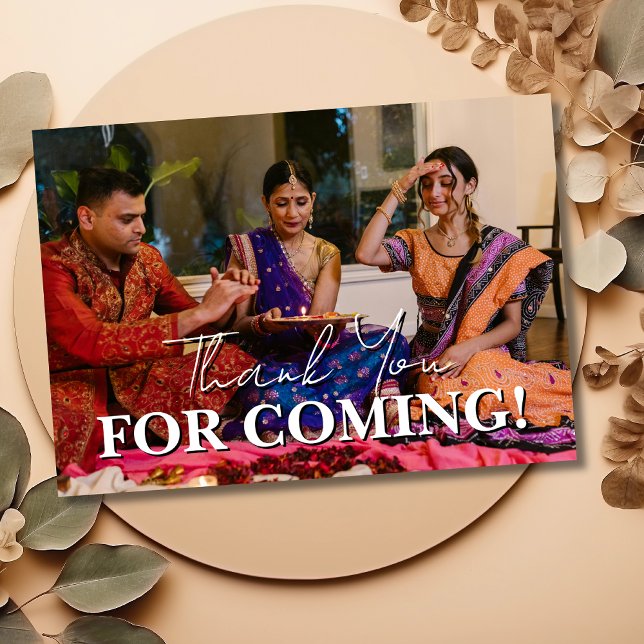 Carte De Remerciements Elegant Joyful Family Photo Diwali Thank You (Créateur téléchargé)