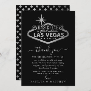 Carte De Remerciements Elégant Las Vegas Destination Mariage