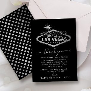 Carte De Remerciements Elégant Las Vegas Destination Mariage