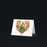 Carte De Remerciements Elegant  Love Heart<br><div class="desc">This elegant romantic illustration features a medieval-style couple embraced inside a beautifully ornate floral heart frame. Perfect for wedding gifts, anniversary presents, Valentine’s Day items, greeting cards, and romantic home décor. The rich details, vintage colors, and hand-painted texture make this design feel timeless, warm, and full of emotion. Ideal for...</div>