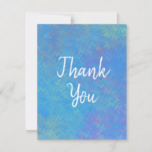 Carte De Remerciements Elégant marbrage bleu