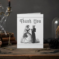 Élégant Mariage Couple Toile Gothique Noir Vintage
