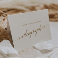 Élégant Mariage de calligraphie or Vidéographe
