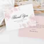 Carte De Remerciements Élégant Mariage de script floral<br><div class="desc">Elégant Mariage à script floral Carte de remerciements. Cliquez sur le bouton personnaliser/modifier pour customiser cette conception.</div>