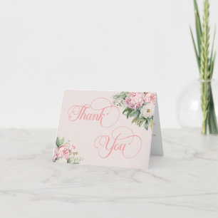 Carte De Remerciements Élégant Mariage islamique rose et blanc