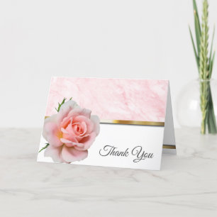 Carte De Remerciements Élégant Mariage rose