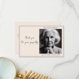 Carte De Remerciements Élégant Mémorial Funéraire De La Famille