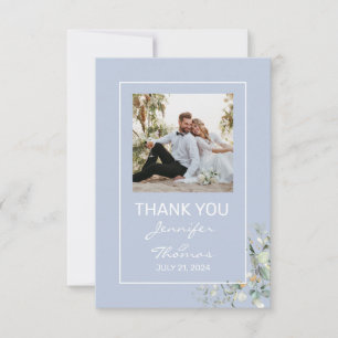 Carte de remerciements Élégant, Minimalisme, Feui