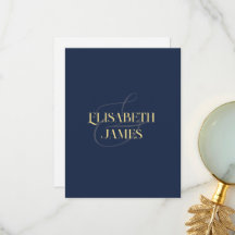 Elégant minimaliste Marine Blue & Gold Personnalit