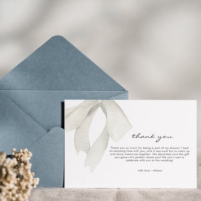 Carte de Remerciements Élégant Nœud de Mariage (Créateur téléchargé)