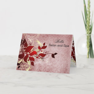 Carte De Remerciements elegant red flourish Business Thank You Cards