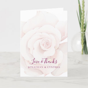 Carte De Remerciements Élégant rose rose rose rose rose rose Aquarelle Ma