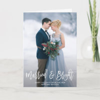 elegant stylish lettering wedding announcement