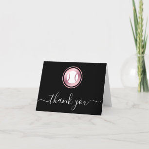 Carte De Remerciements Élégant Tennis Rose Gold Ball Show Gratitude Coach