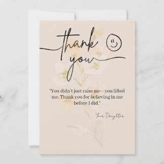 Carte De Remerciements Elegant Thank You Card for Mum
