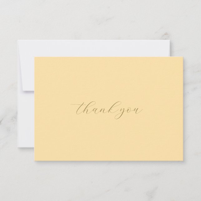 Carte De Remerciements Elegant Thank You Card – Handcrafted Letterpress  (Devant)