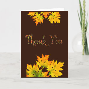 Carte De Remerciements Elegant Thanksgiving thank you card