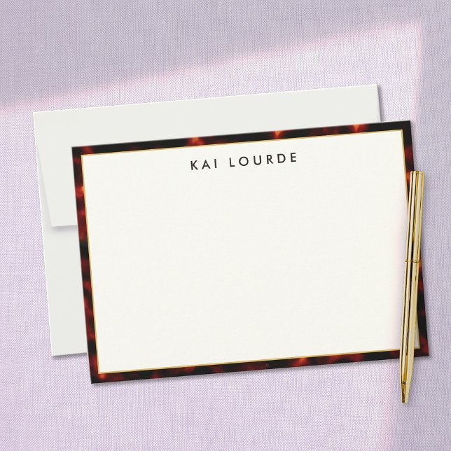 Carte De Remerciements Élégant Tortoiseshell (Créateur téléchargé)