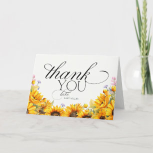 Carte De Remerciements Élégant tournesol