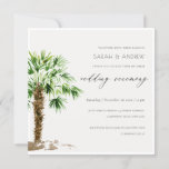 Carte De Remerciements Elegant Tropical Palm Watercolor Wedding Invite<br><div class="desc">For any further customisation or any other matching items,  please feel free to contact me at yellowfebstudio@gmail.com</div>