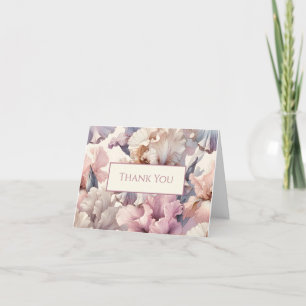Carte De Remerciements Élégant Unique Moderne Douce Florale Rose Pâle