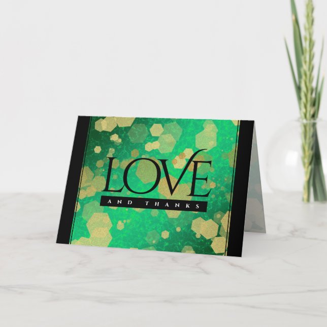 Carte De Remerciements Élégante 19e anniversaire du Mariage de Jade (Devant)