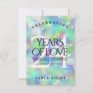 Carte De Remerciements Élégante 24e anniversaire du Mariage Opal