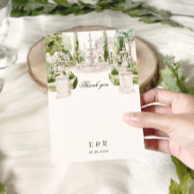 Elégante aquarelle Manor Jardin Mariage