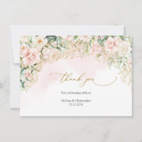 Elégante aquarelle rose clair rose mariage or