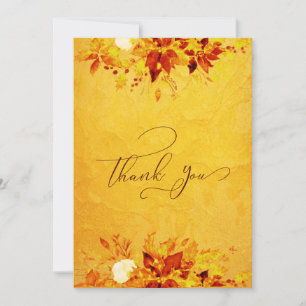 Carte De Remerciements Elégante aquarelle rouge et or Poinsettia Mariage
