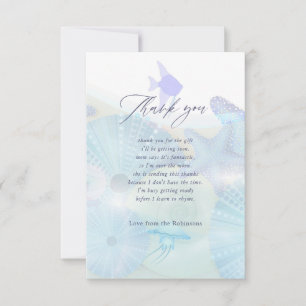Carte De Remerciements Élégante Baby Shower pour Garçon sur le thème de l