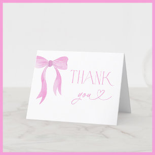 Carte De Remerciements Élégante Fête des mariées de cabot rose