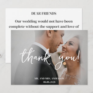 Carte De Remerciements Élégante photo botanique d'eucalyptus de mariage 