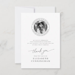 Carte De Remerciements Élégante Photo Chic Pour Toujours dans Nos Cœurs