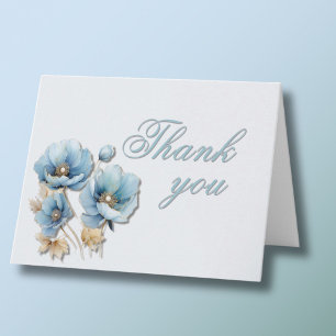 Carte De Remerciements Elégante Photo Florale Chaque année Anniversaire