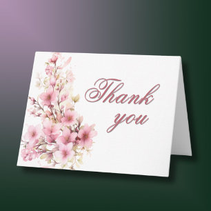 Carte De Remerciements Elégante Photo Florale Chaque année Anniversaire