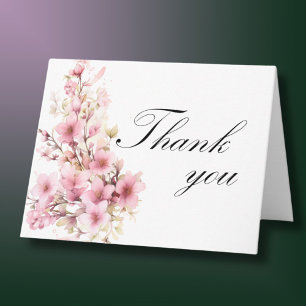 Carte De Remerciements Elégante Photo Florale Chaque année Anniversaire