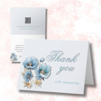 Élégante photo florale Lien QR Chaque année Annive