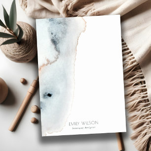 Carte De Remerciements Elégante plage d'aquarelle bleu Aquarelle Aquarell