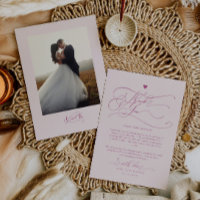 Élégante typographie de script Mariage rose