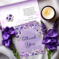 Élégante Violette violette Florale fête d'annivers
