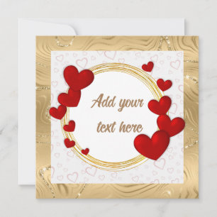 Carte De Remerciements Élégantes Saint-Valentin, Amour, Mariage Anniversa