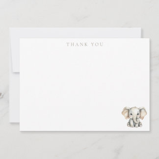 Carte De Remerciements Elephant Little Peanut Baby Shower