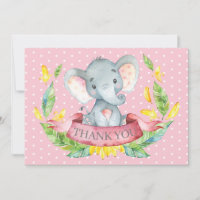 Éléphant Mignon Bébé Fille Rose et Gris