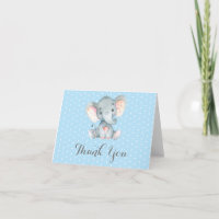 Éléphant Mignon Bébé Garçon Bleu et Gris